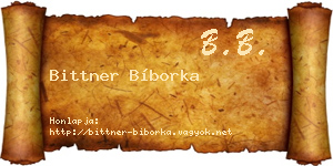 Bittner Bíborka névjegykártya