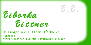 biborka bittner business card